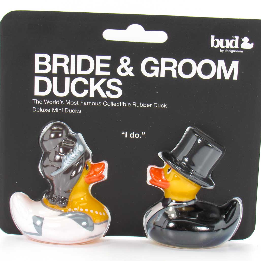 Deluxe Mini Set Bride & Groom BUD Duck Badeenten Quietscheenten