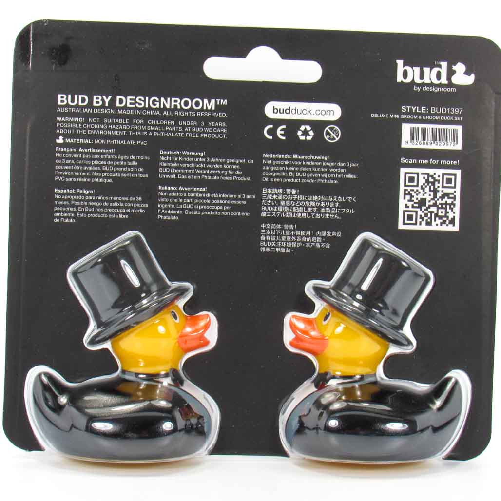 Deluxe Mini Set Groom & Groom BUD Duck Badeenten Quietscheenten