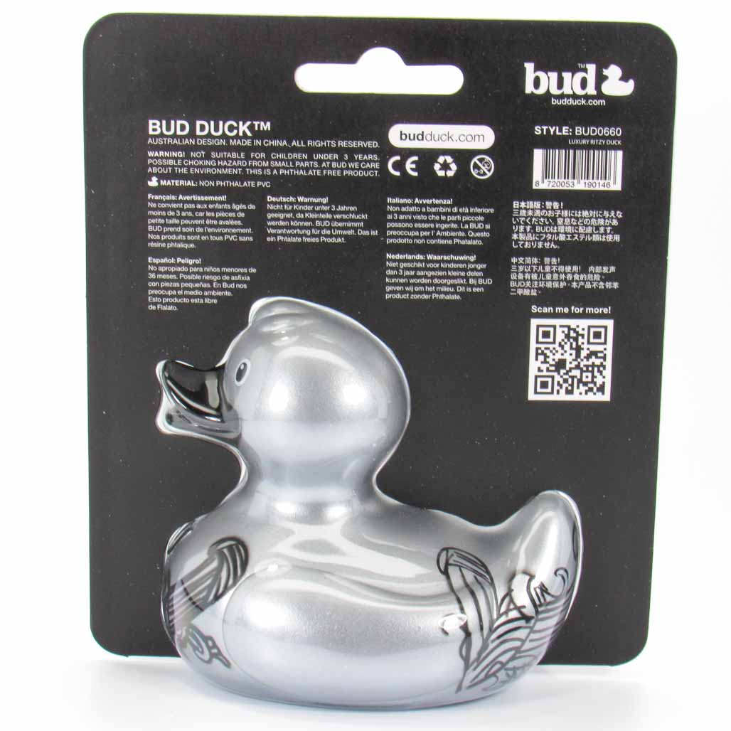 Ritzy-Silver-Rubber-Duck-Bud