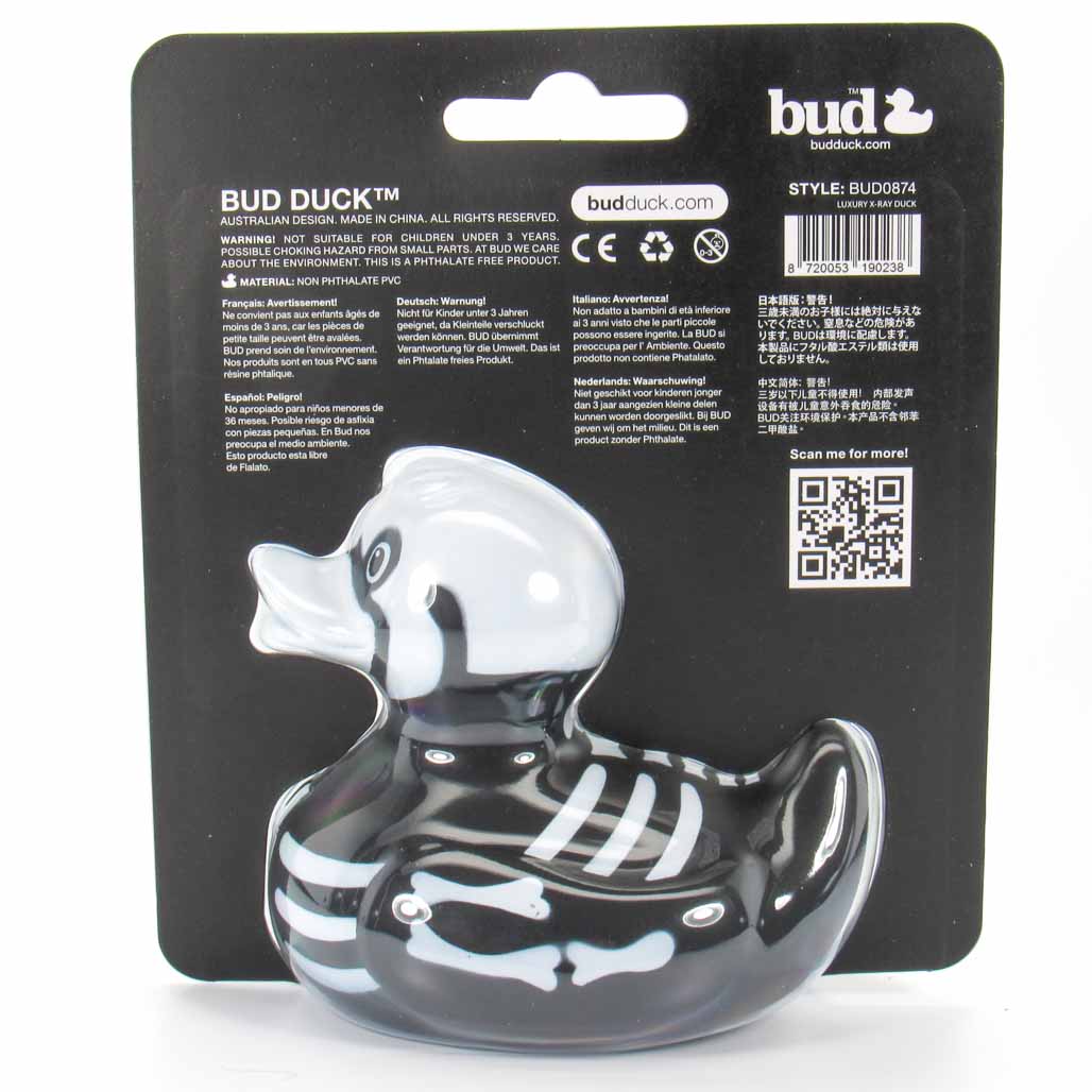 Luxury X-Ray Knochen Skelett BUD Duck Badeente Quietscheente