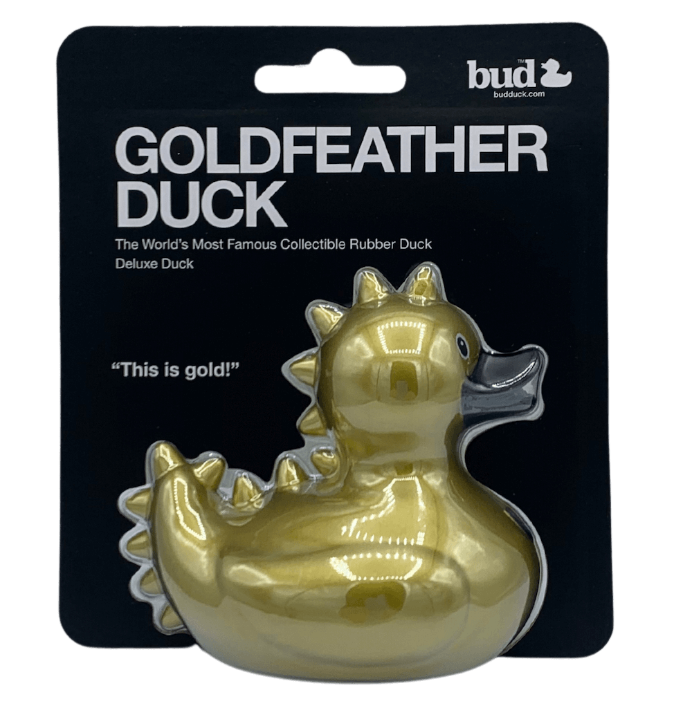 Deluxe Goldfeather Dragon BUD Duck Badeente Quietscheente